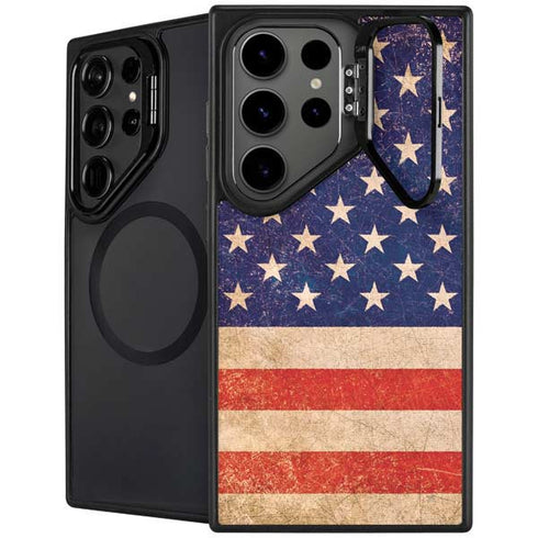 Distressed American Flag Galaxy S25 Ultra Kickstand Case